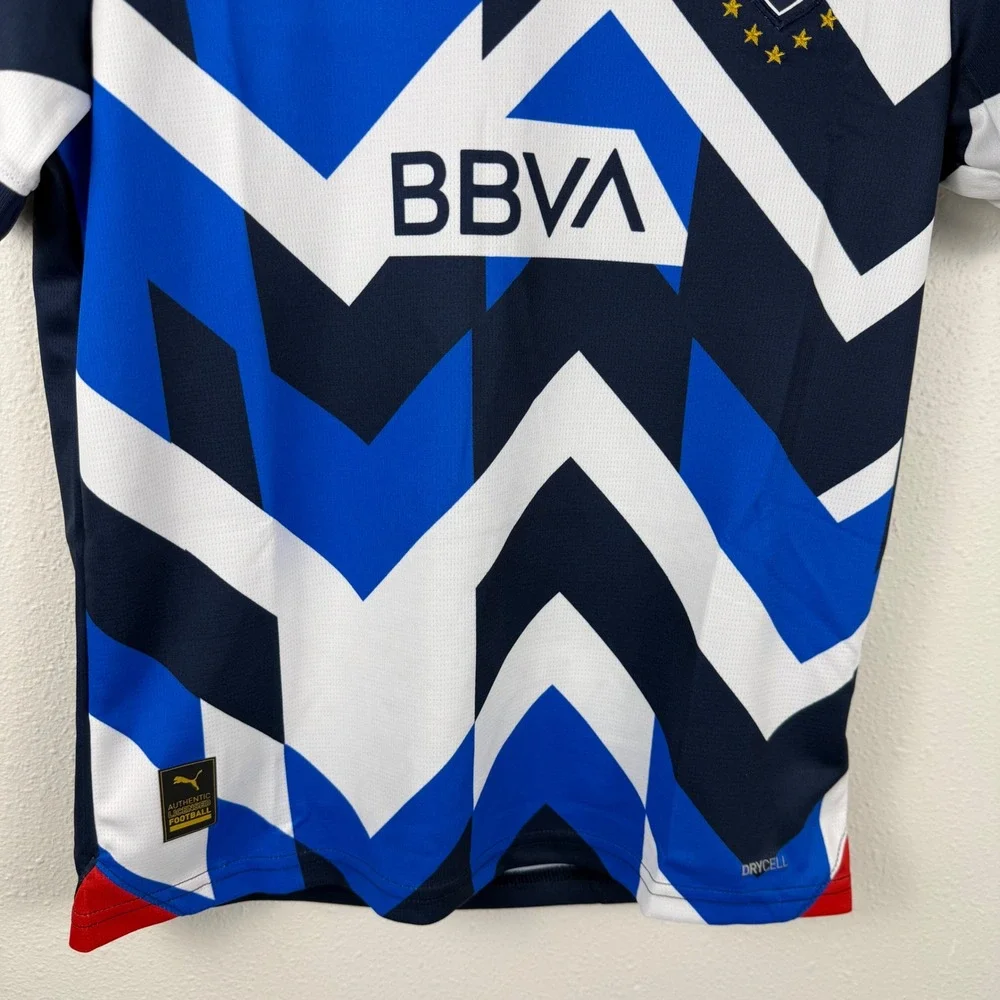 Puma Rayados de Monterrey Kids‎ Soccer Jersey DryCell Blue White BBVA Authentic